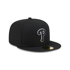 Philadelphia Phillies Black and White Basic 59FIFTY Fitted Hat