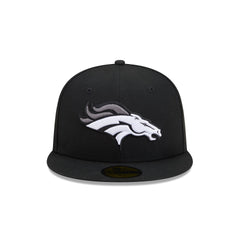Denver Broncos Black and White Basic 59FIFTY Fitted Hat