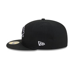 Detroit Lions Black and White Basic 59FIFTY Fitted Hat