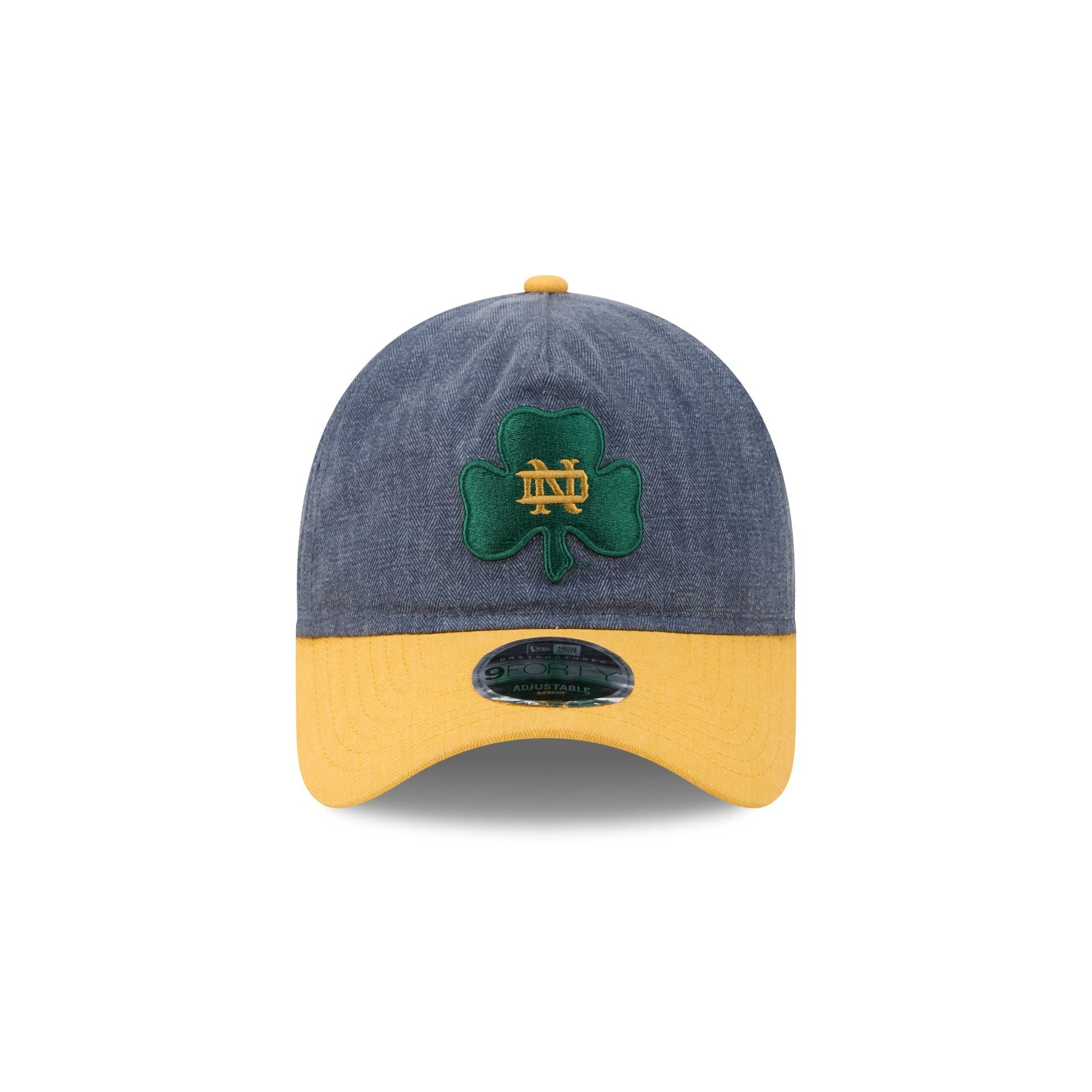 Notre Dame Fighting Irish Herringbone Team Colors 9FORTY A-Frame Adjustable Hat