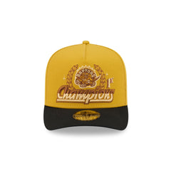 Just Caps Hardwood Classics Trophy Yellow Toronto Raptors 59FIFTY A-Frame Fitted Hat