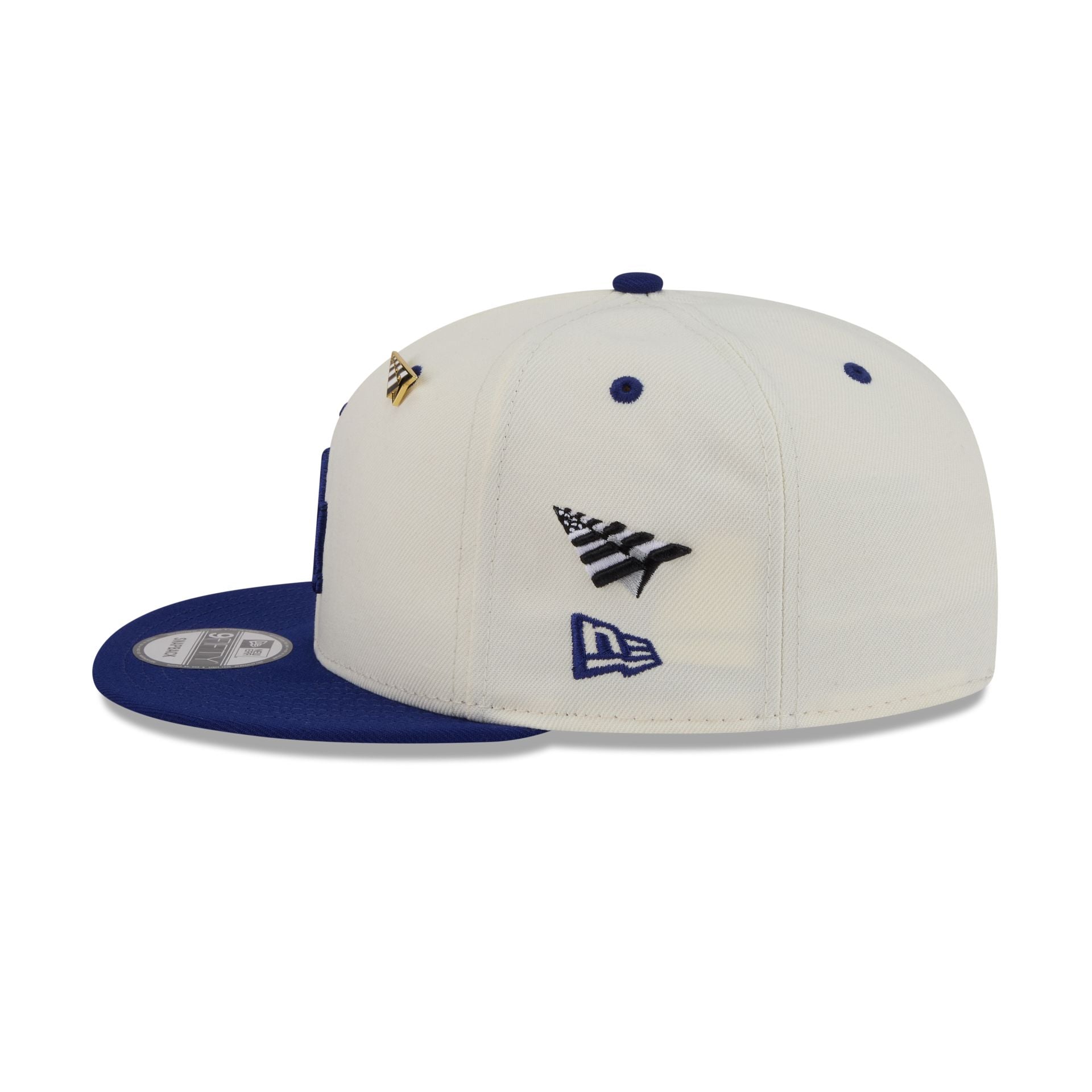 Paper Planes x Los Angeles Dodgers Chrome White 9FIFTY Snapback Hat