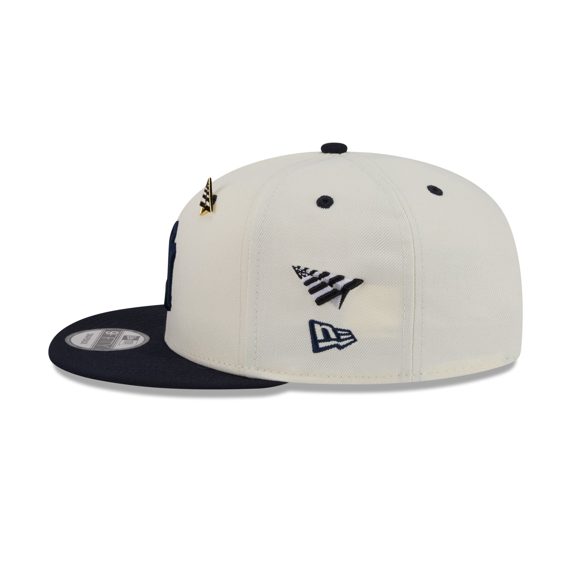 Paper Planes x New York Yankees Chrome White 9FIFTY Snapback Hat