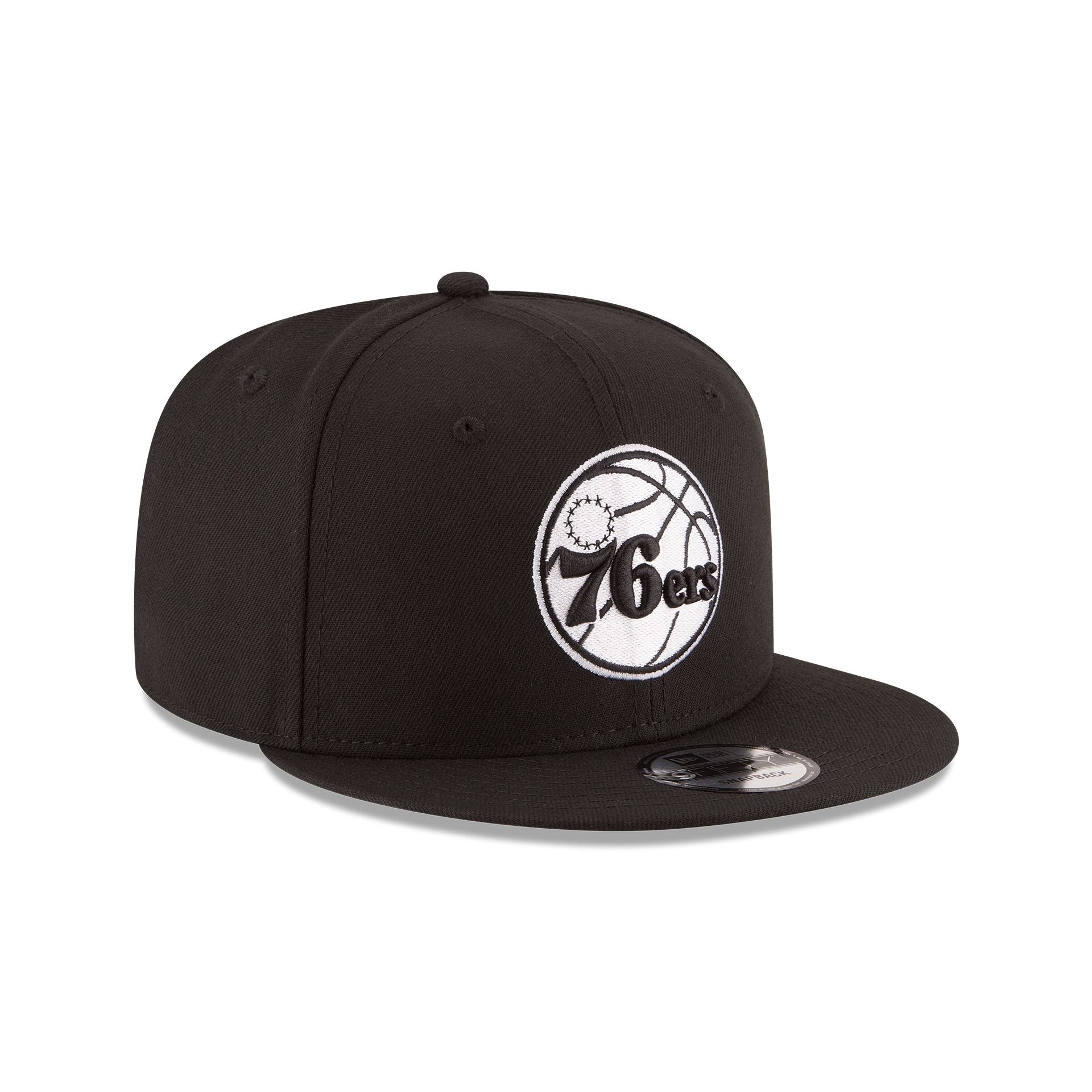 Philadelphia 76ers Basic Black 9FIFTY Snapback Hat