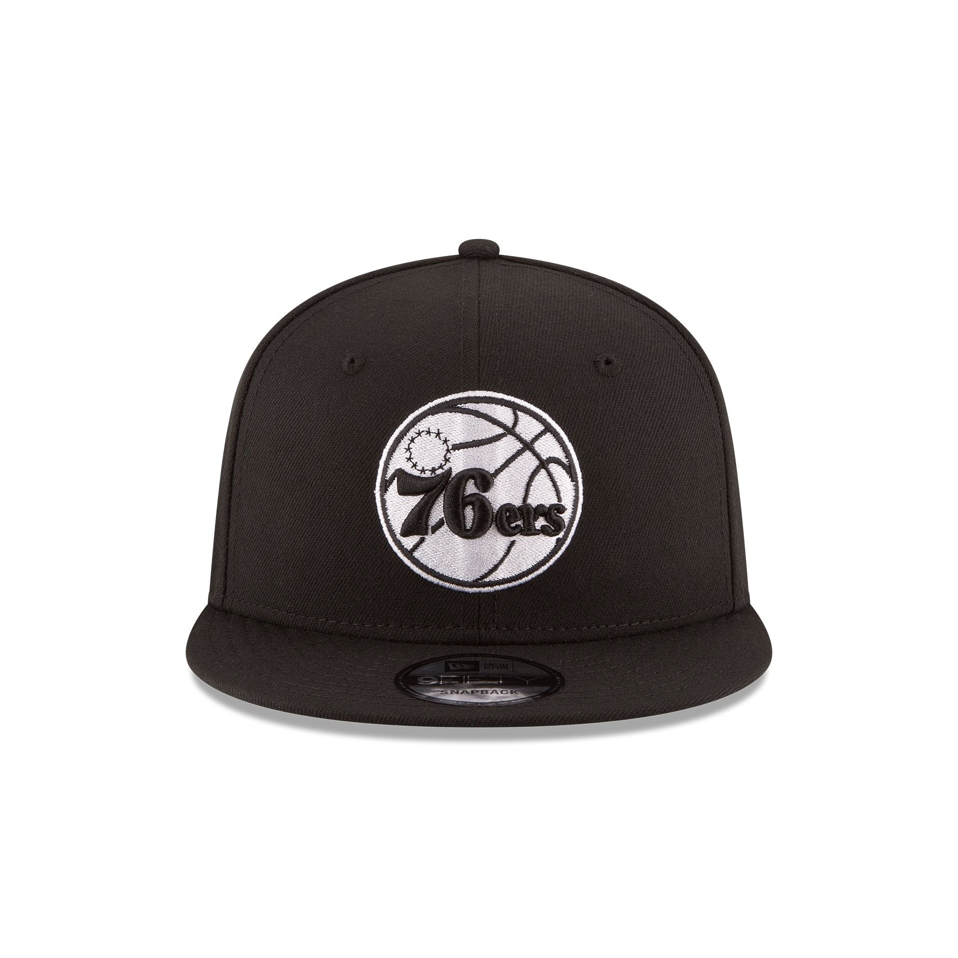 Philadelphia 76ers Basic Black 9FIFTY Snapback Hat