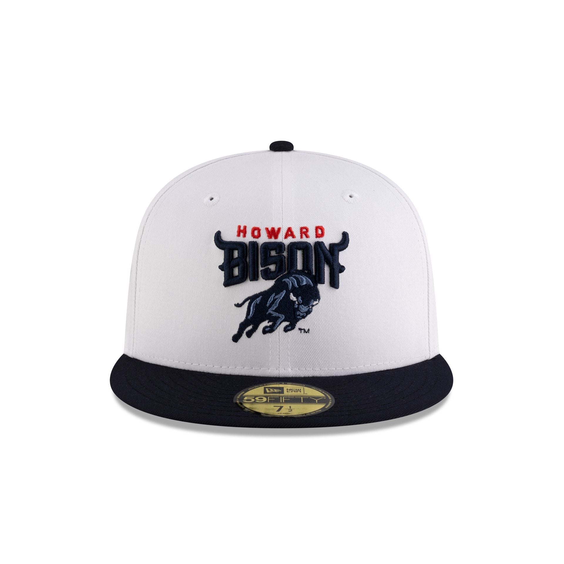 Howard Bison White Navy 59FIFTY Fitted Hat