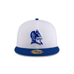 Duke Blue Devils White Royal 59FIFTY Fitted