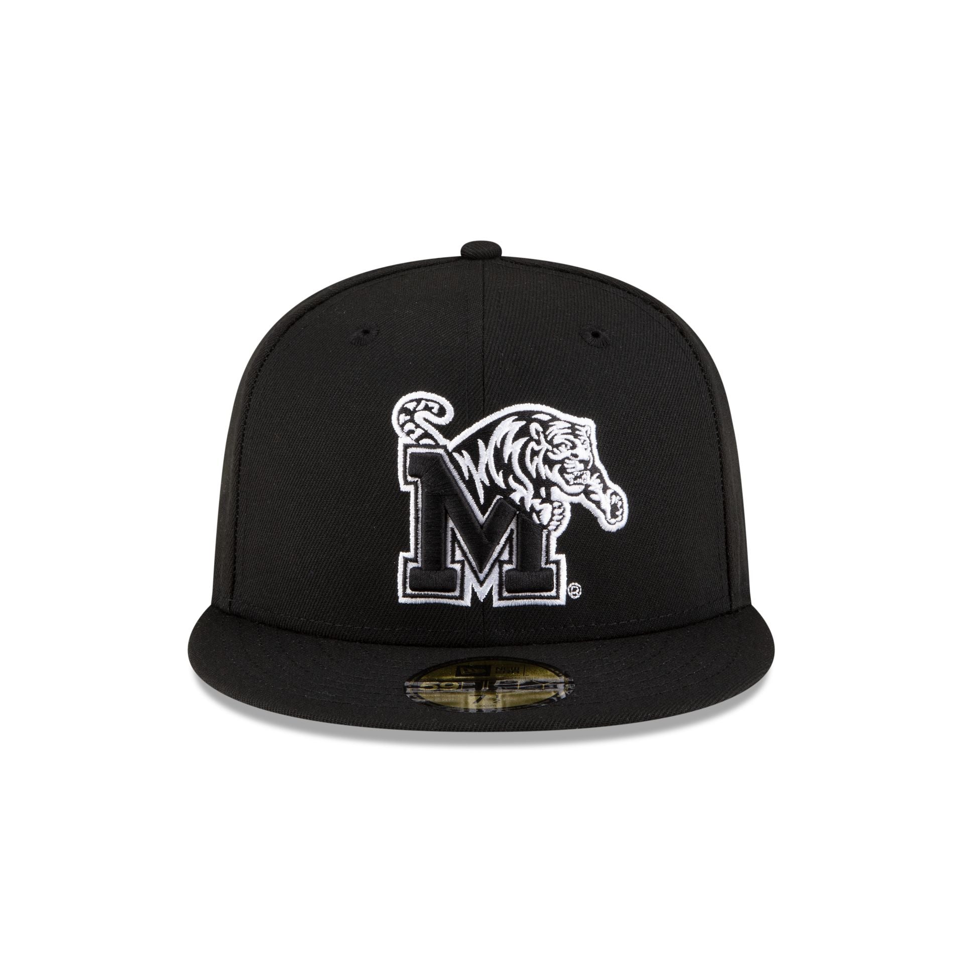 Memphis Tigers Black & White 59FIFTY Fitted Hat