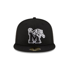 Memphis Tigers Black & White 59FIFTY Fitted Hat