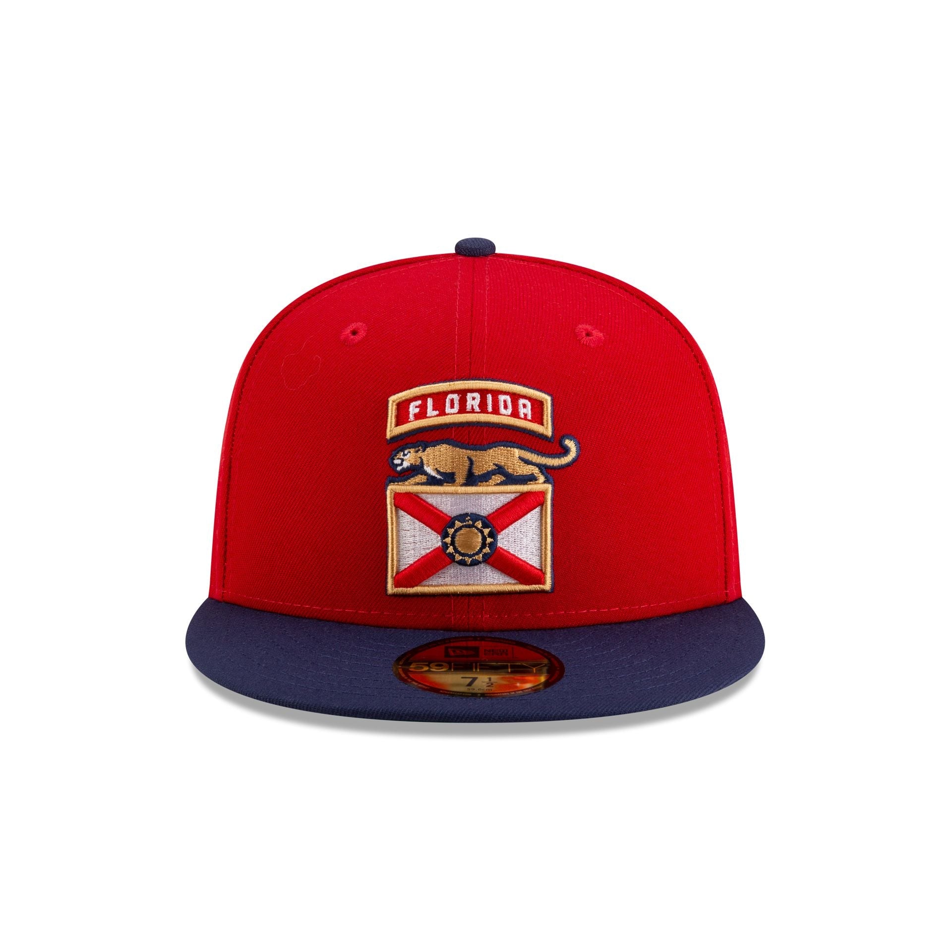 Florida Panthers Scarlet & Navy 59FIFTY Fitted Hat