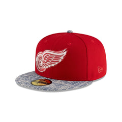 Detroit Red Wings Scarlet Denim Glow 59FIFTY Fitted Hat