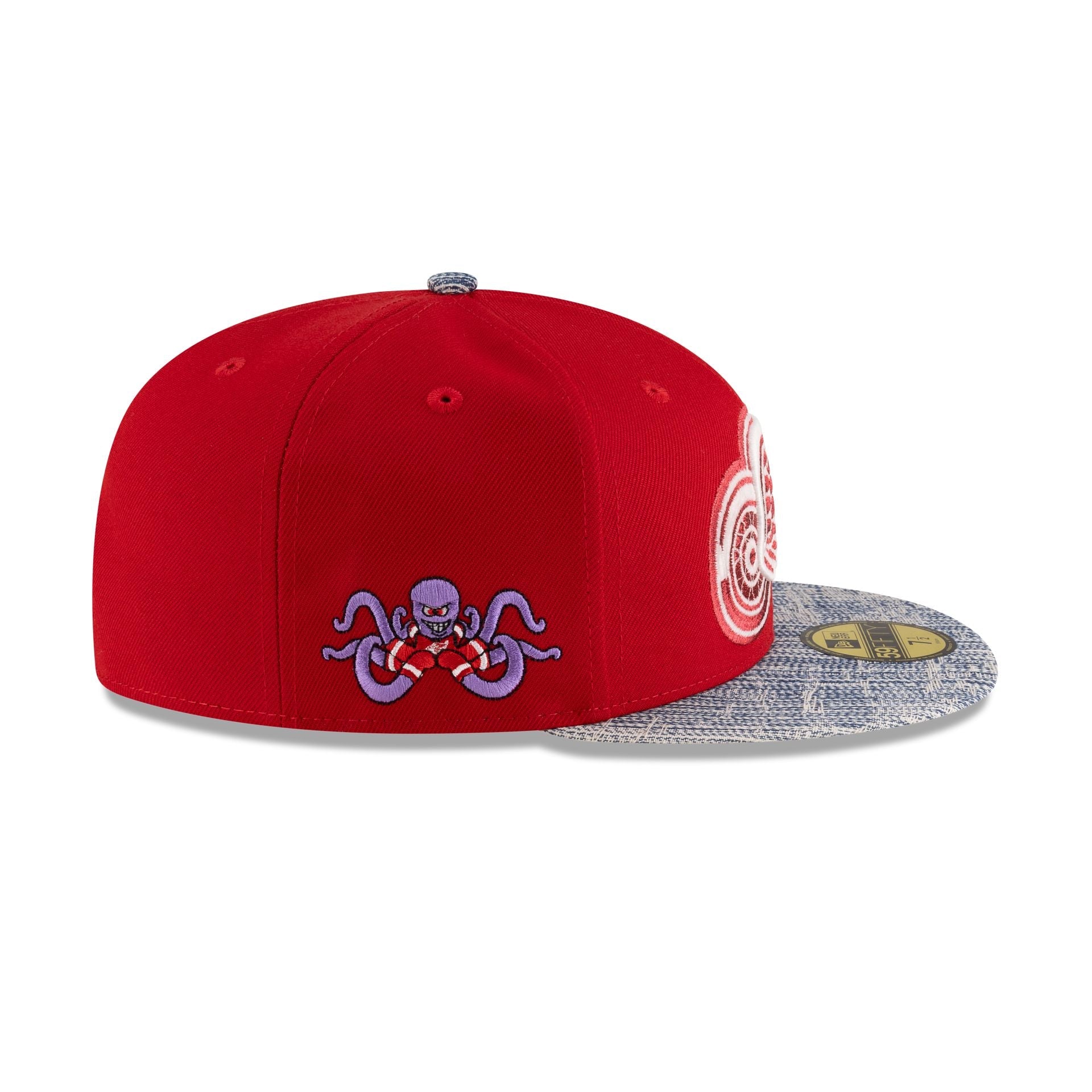 Detroit Red Wings Scarlet Denim Glow 59FIFTY Fitted Hat