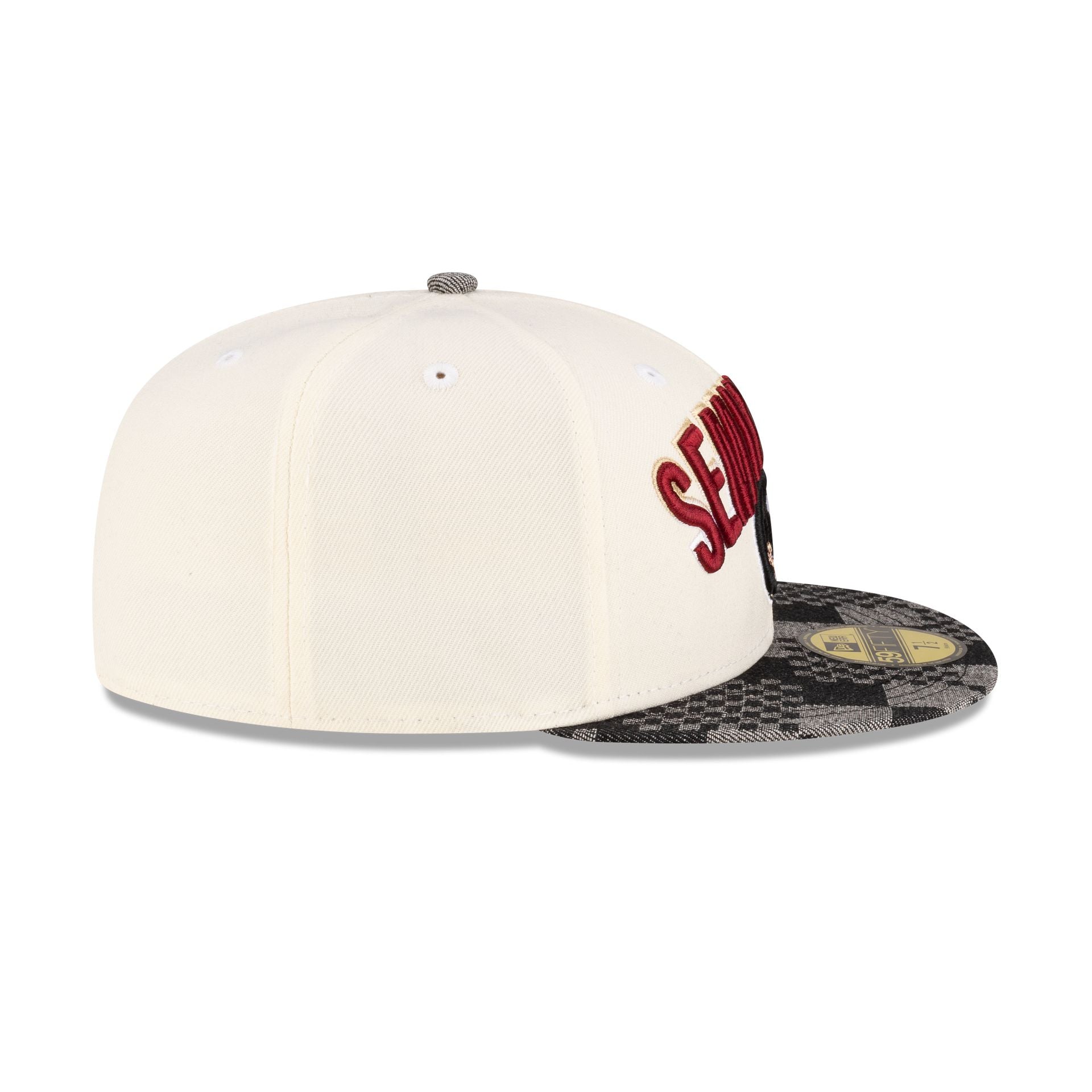 Florida State Seminoles Chrome Black Denim 59FIFTY Fitted Hat