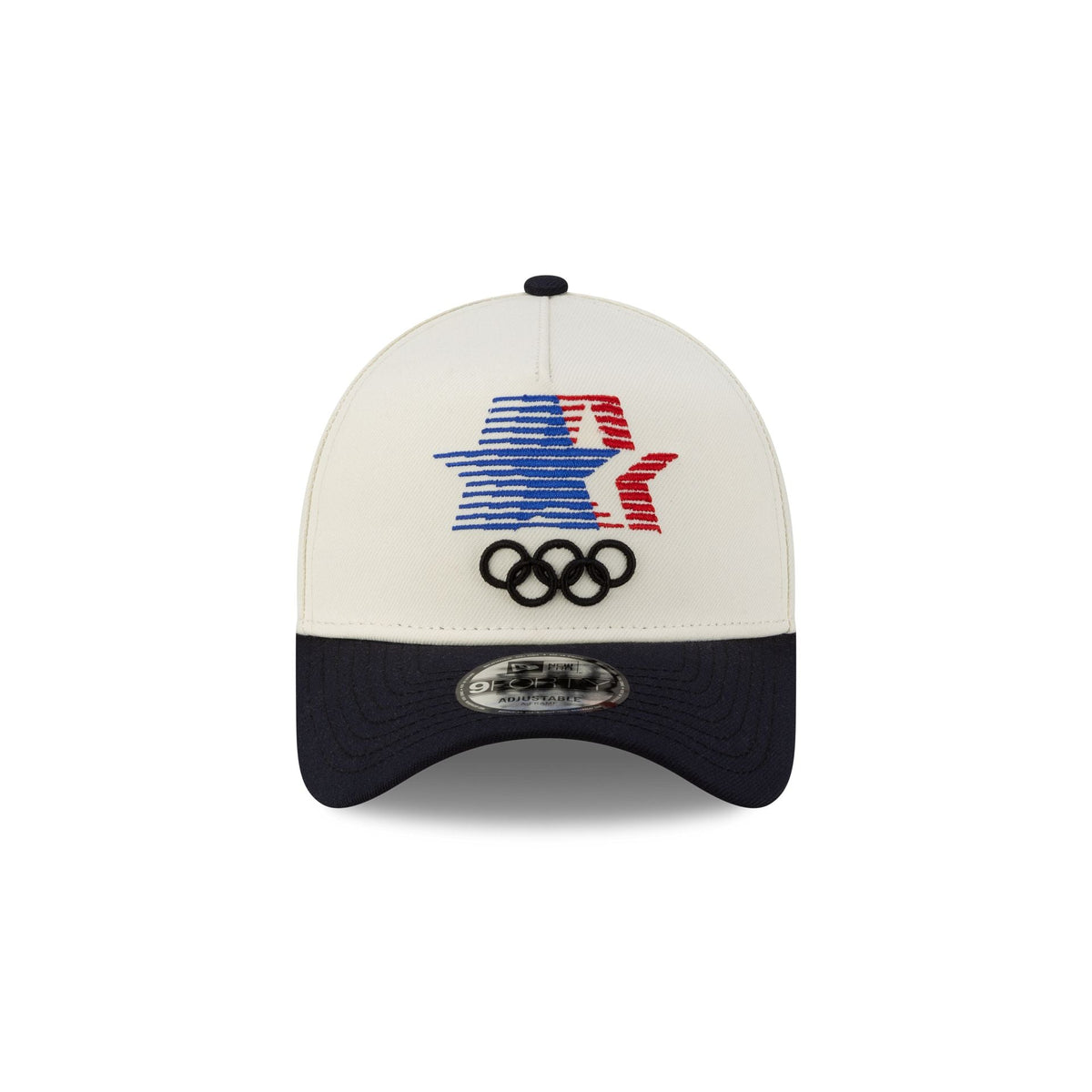 Olympic Heritage Los Angeles 1984 Olympic Games Stars Chrome White Navy 9FORTY A-Frame Snapback Hat