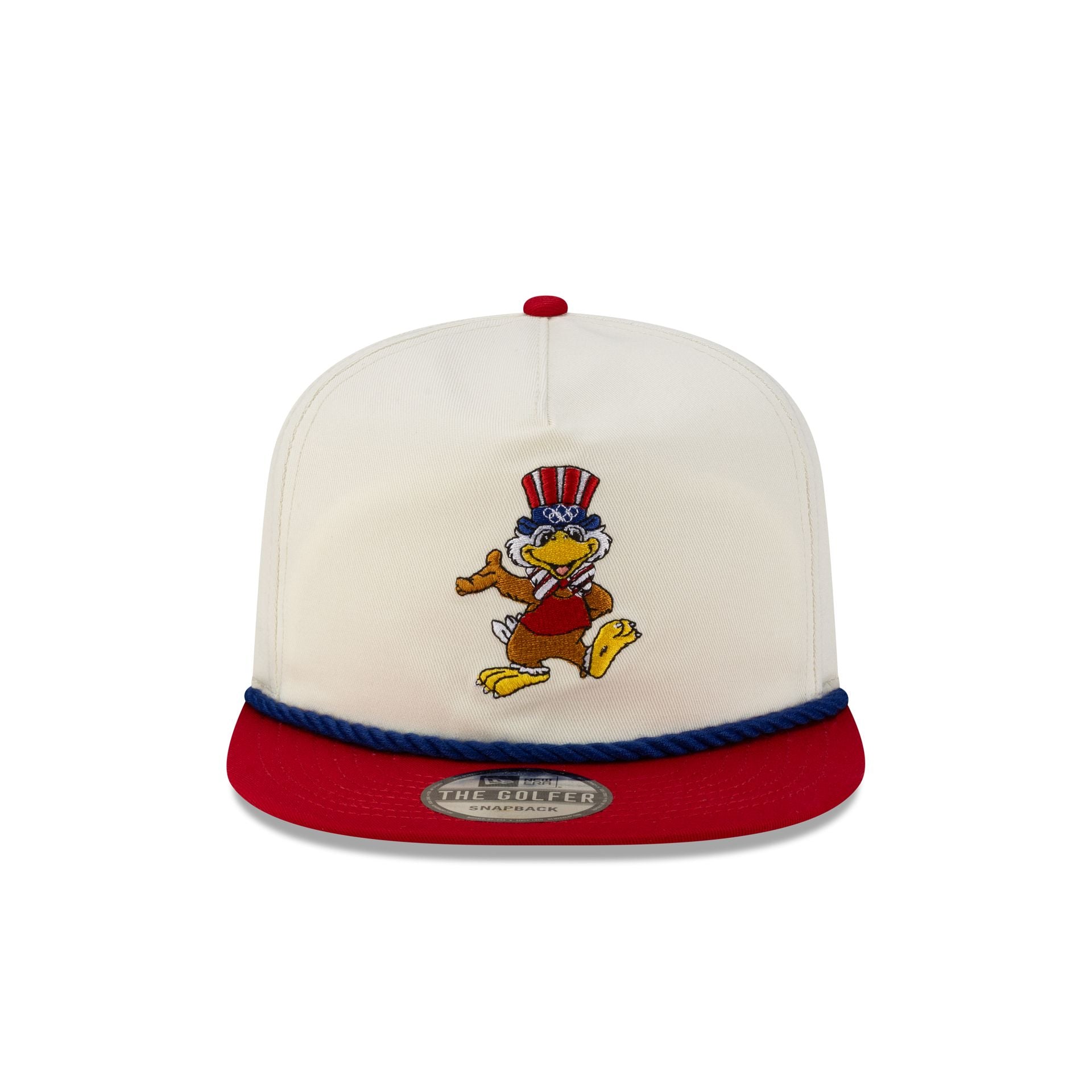 Olympic Heritage Los Angeles 1984 Olympic Games Eagle Chrome White Red Golfer Hat