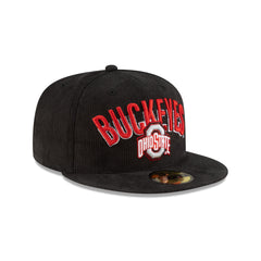 Ohio State Buckeyes Black Corduroy 59FIFTY Fitted Hat