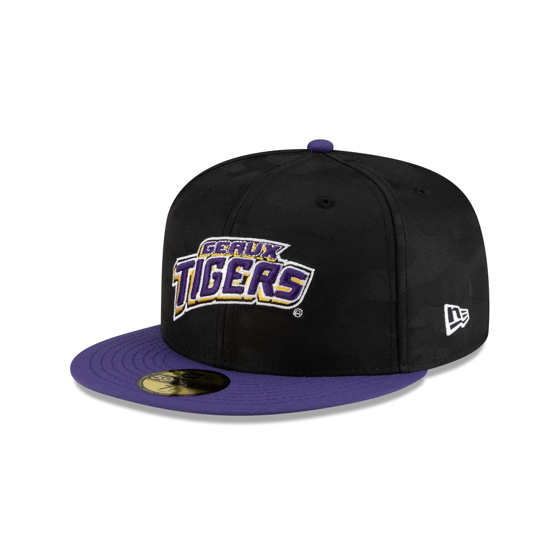 LSU Tigers Black Camo 59FIFTY Fitted Hat