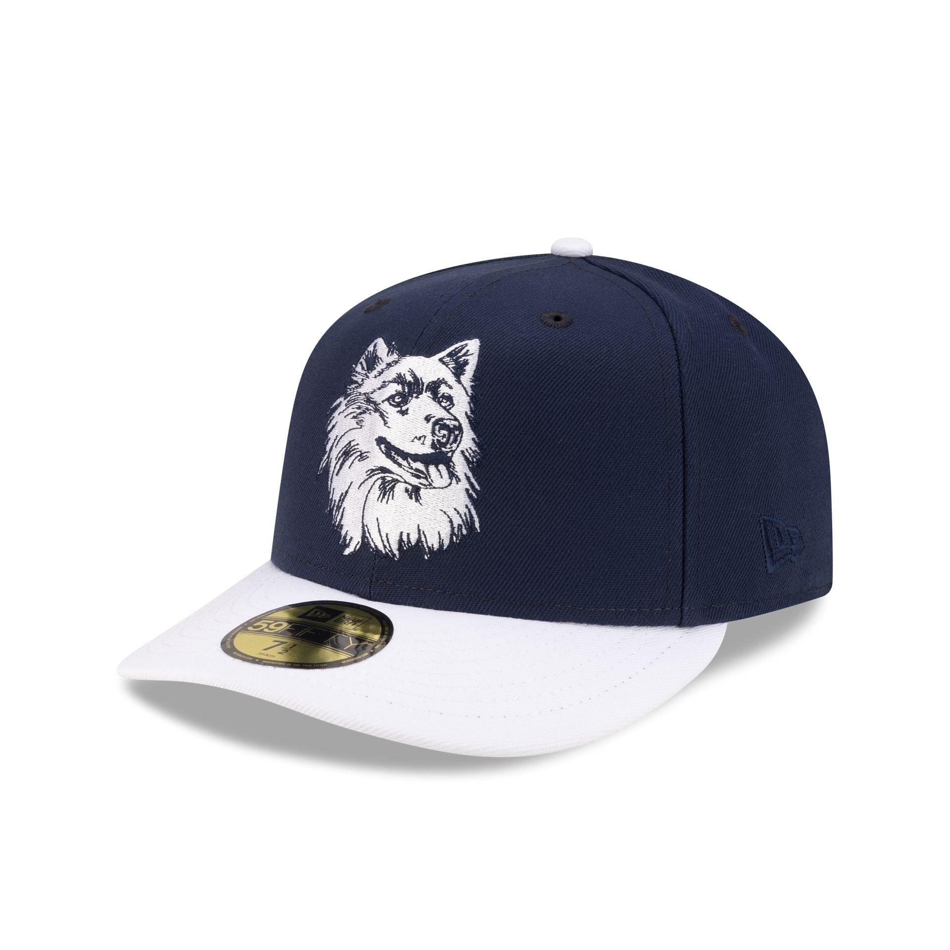 Just Caps College Champions Sidepatch Connecticut Huskies 59FIFTY Fitted Hat