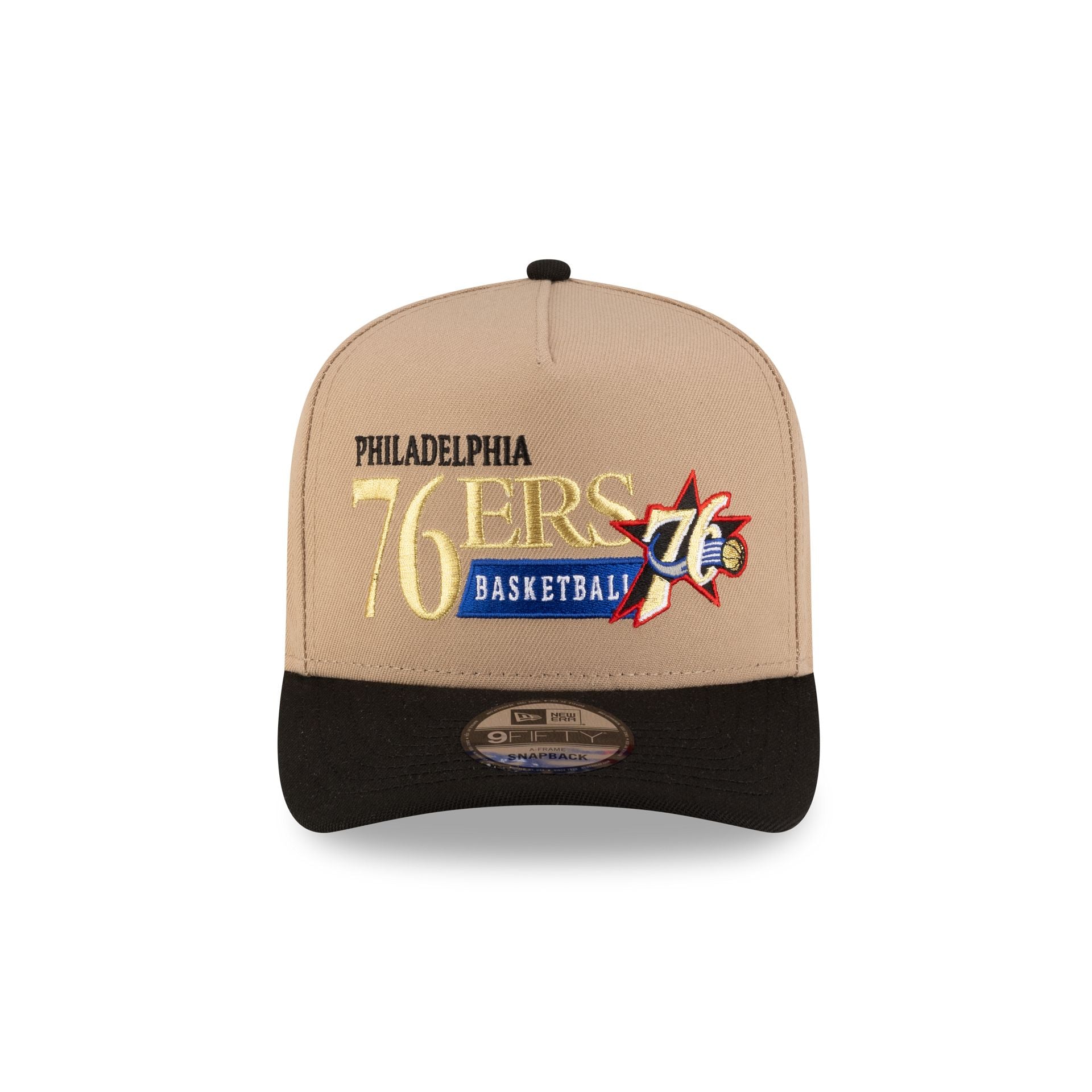 Philadelphia 76ers 1997-2009 Hardwood Classics Liner Camel 9FIFTY A-Frame Snapback Hat