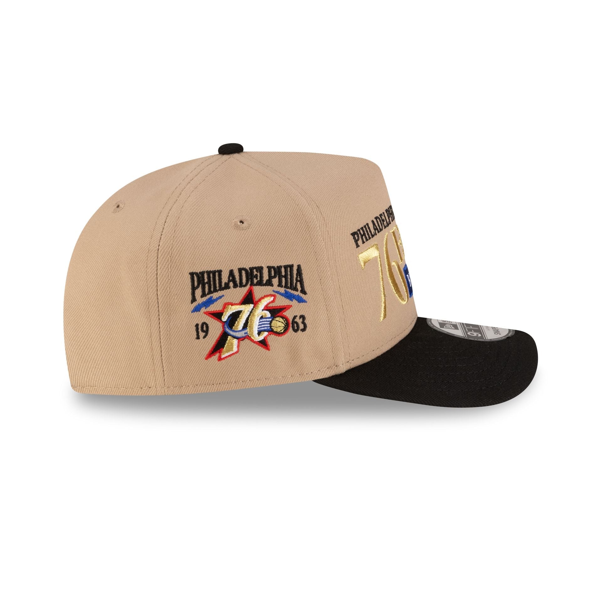 Philadelphia 76ers 1997-2009 Hardwood Classics Liner Camel 9FIFTY A-Frame Snapback Hat