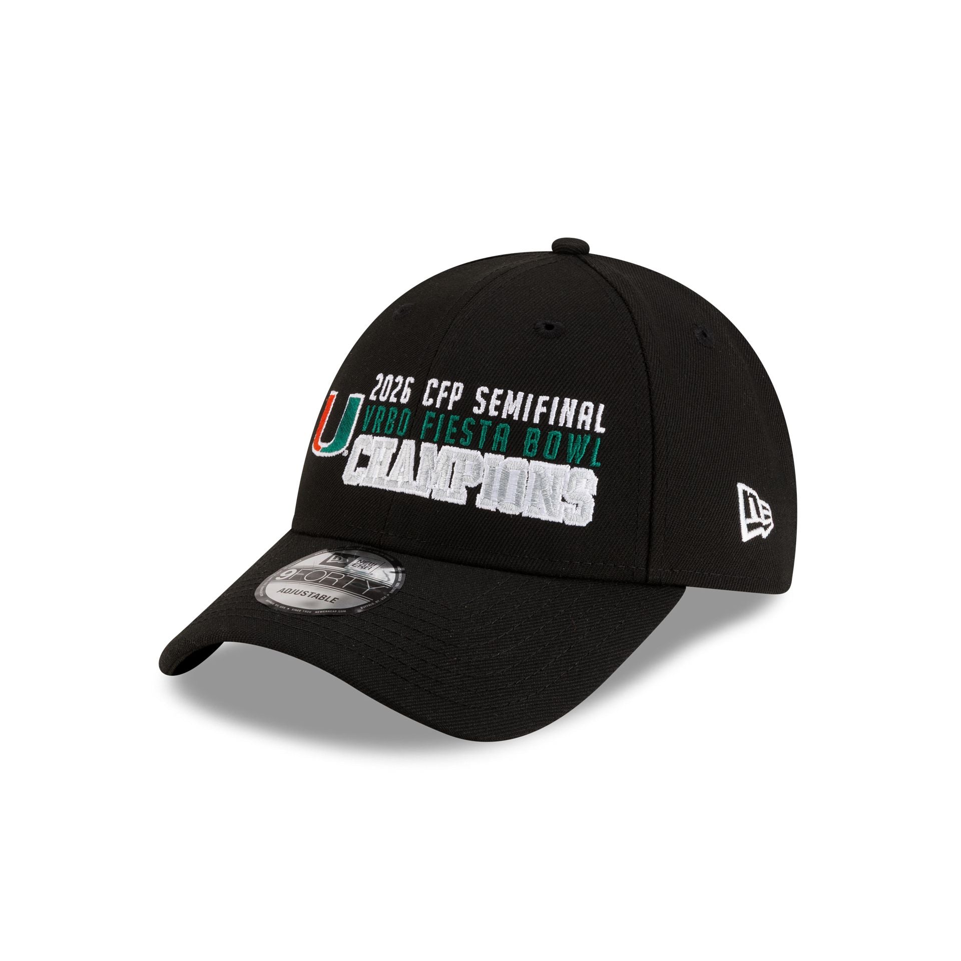 Miami Hurricanes 2026 Fiesta Bowl Champions 9FORTY Adjustable Hat