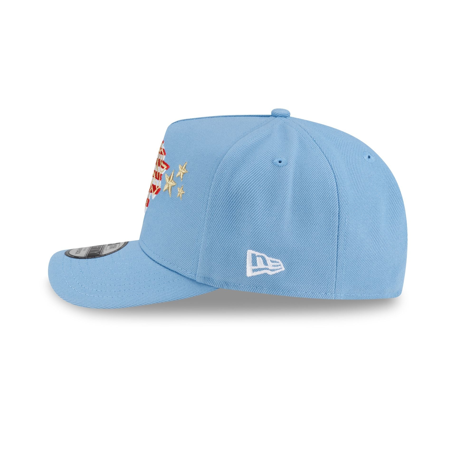 New York Knicks Red, White & Blue 9FIFTY A-Frame Snapback Hat