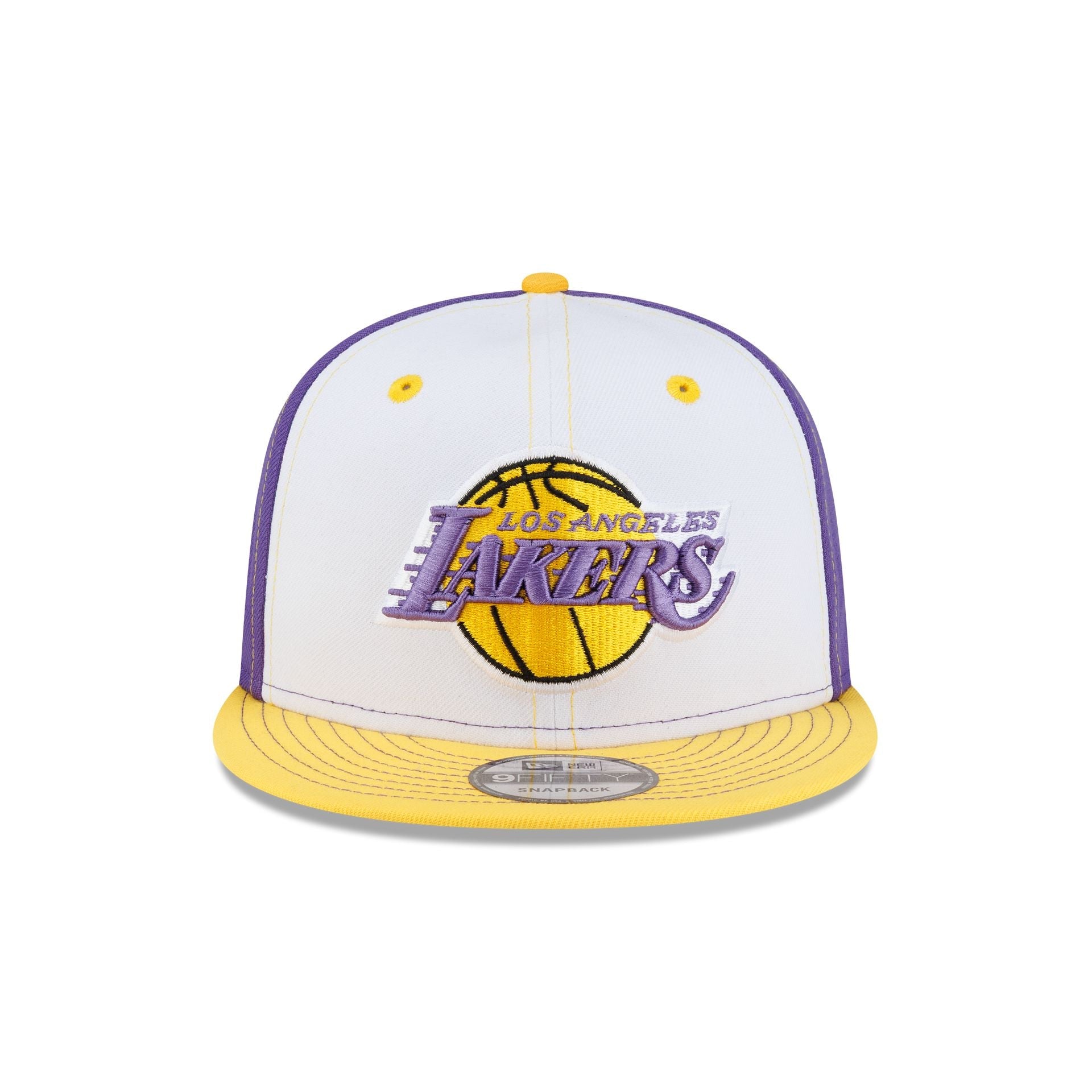 Los Angeles Lakers Hardwood Classics 2000s White Stitch 9FIFTY Snapback Hat
