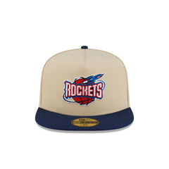 Houston Rockets Hardwood Classics 2000s Gold 59FIFTY A-Frame Fitted Hat