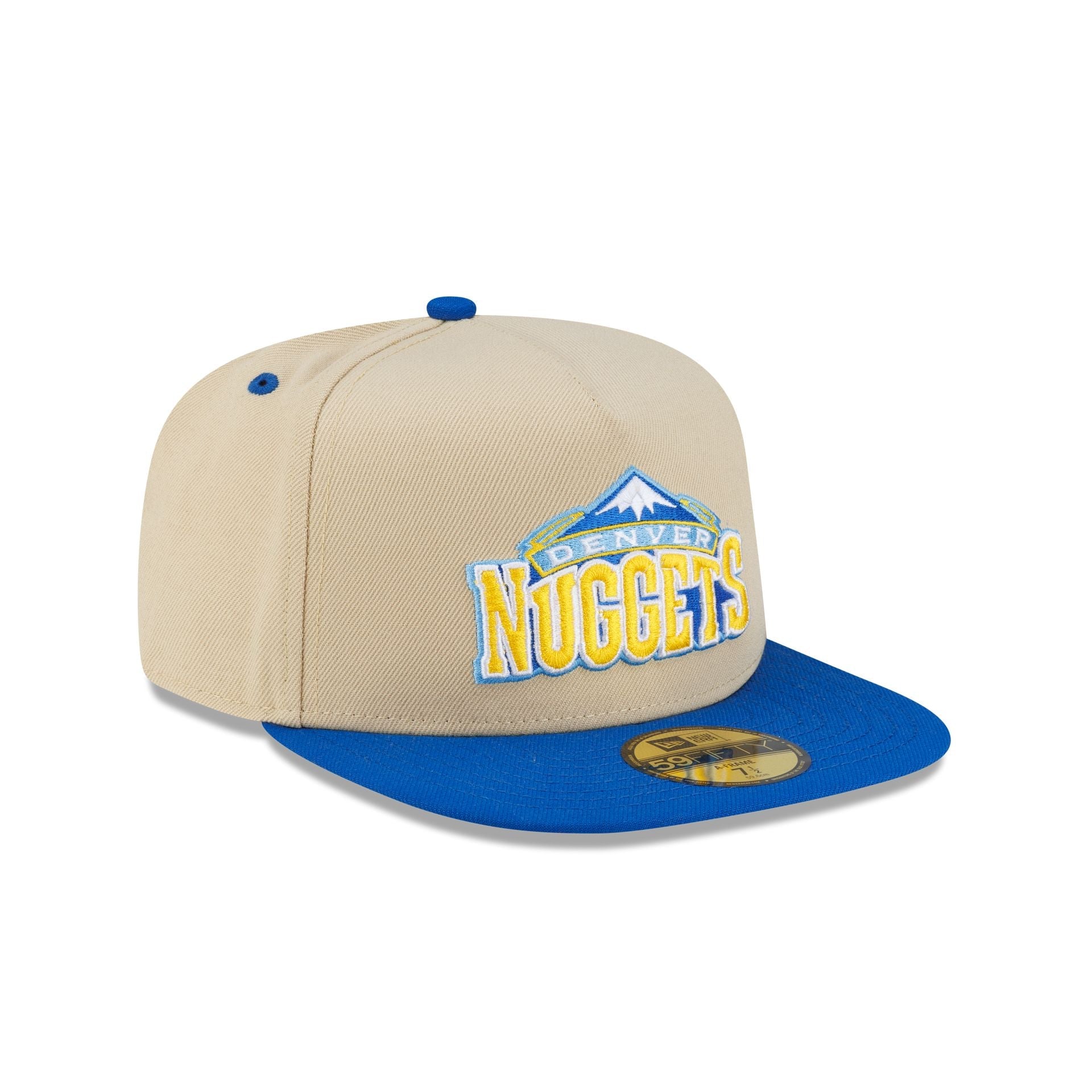 Denver Nuggets Hardwood Classics 2000s Gold 59FIFTY A-Frame Fitted Hat