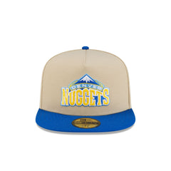Denver Nuggets Hardwood Classics 2000s Gold 59FIFTY A-Frame Fitted Hat