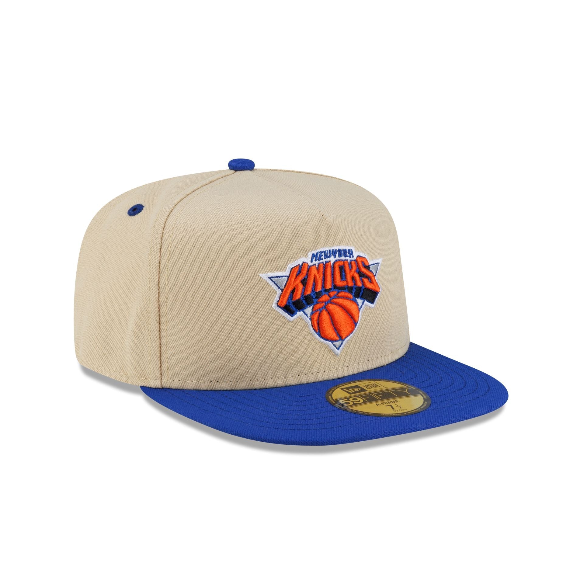 New York Knicks Hardwood Classics 2000s Gold 59FIFTY A-Frame Fitted Hat