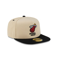 Miami Heat Hardwood Classics 2000s Gold 59FIFTY A-Frame Fitted Hat
