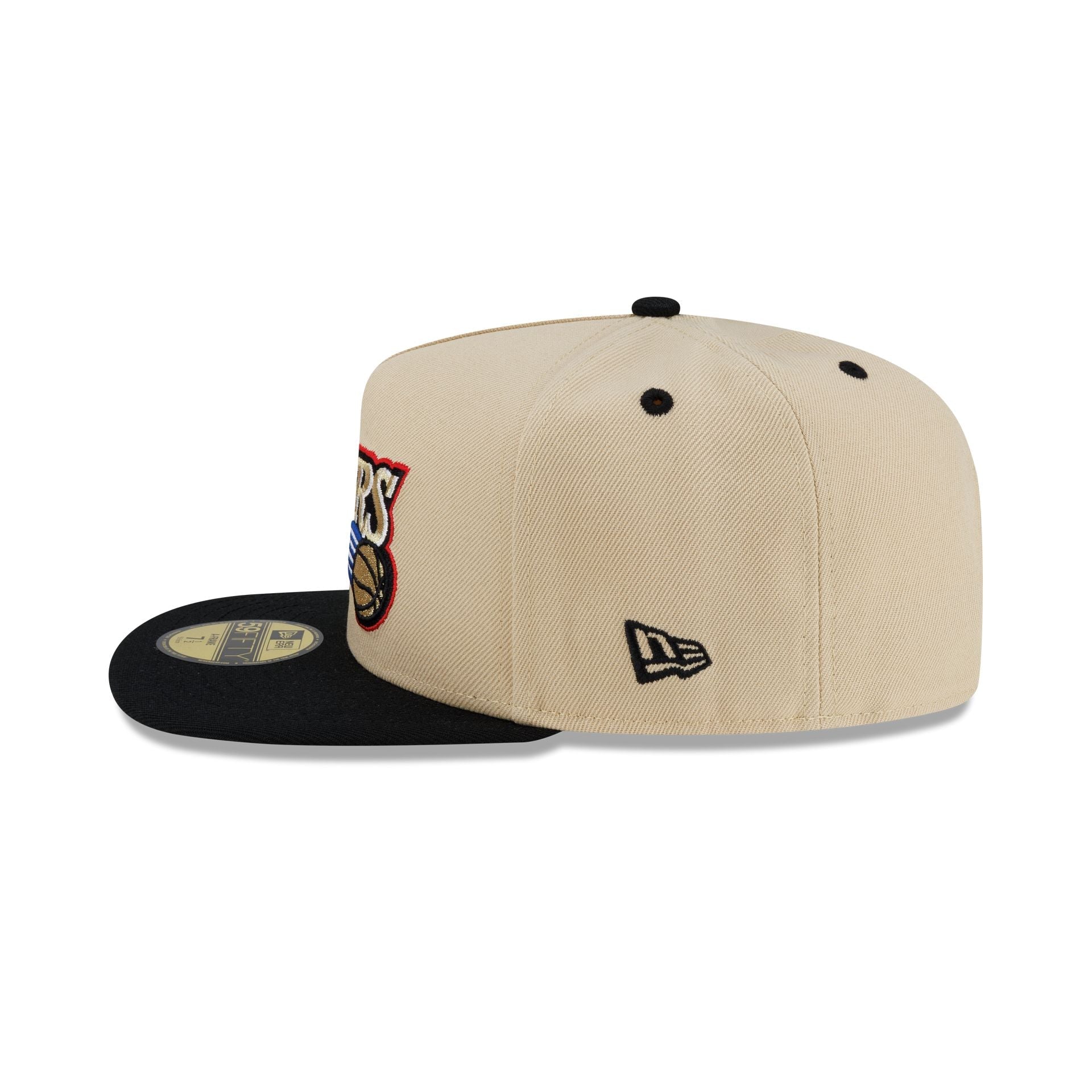 Philadelphia 76ers Hardwood Classics 2000s Gold 59FIFTY A-Frame Fitted Hat