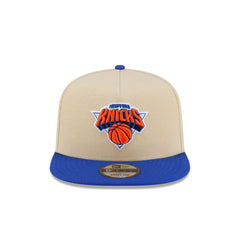 New York Knicks Hardwood Classics 2000s Gold 9FIFTY A-Frame Snapback Hat