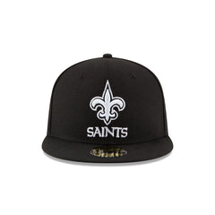 New Orleans Saints Black & White 59FIFTY Fitted Hat