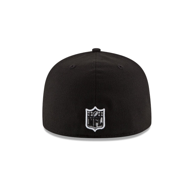 New England Patriots Black & White 59FIFTY Fitted Hat