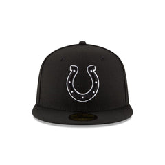 Indianapolis Colts Black & White 59FIFTY Fitted Hat