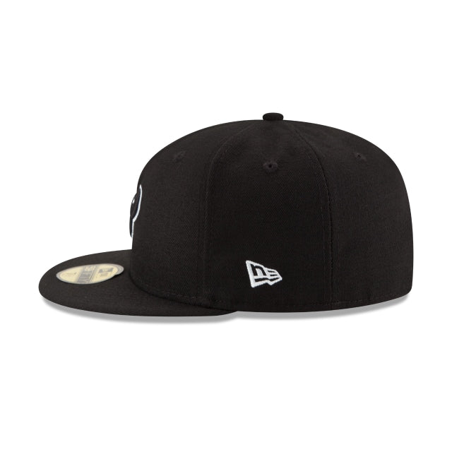 Houston Texans Black & White 59FIFTY Fitted Hat