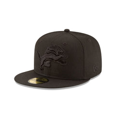 Detroit Lions Black On Black 59FIFTY Fitted Hat
