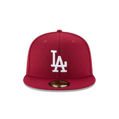 Los Angeles Dodgers Cardinal Basic 59FIFTY Fitted Hat