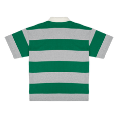 New Era Branded Embroidered Yarn Dye Kelly Green Rugby Shirt