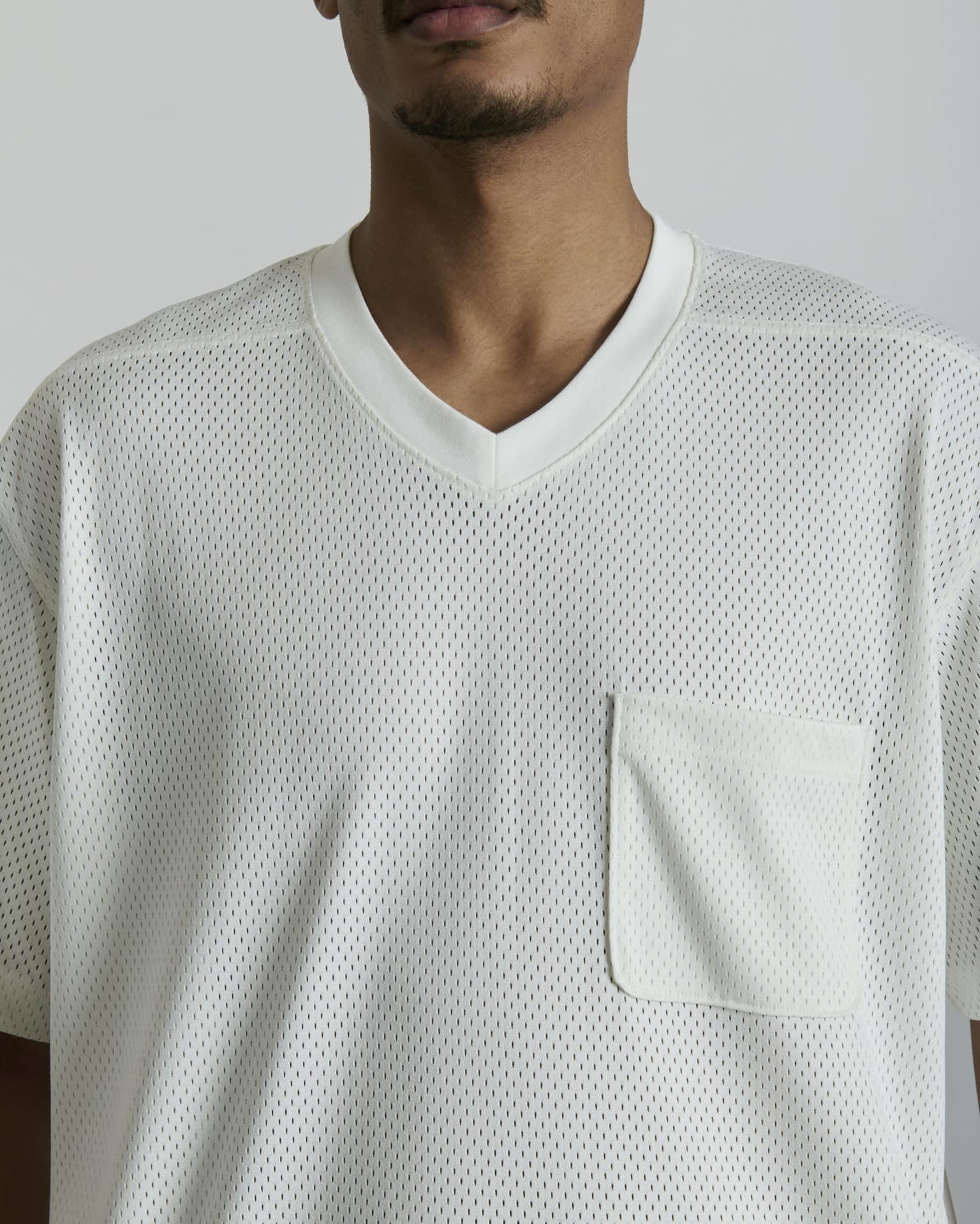 Orchard College White V-Neck Pullover Jersey